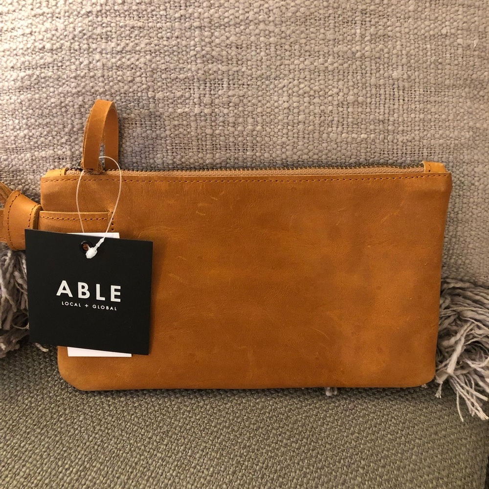 Able Brand: Rachel Wristlet in Cognac